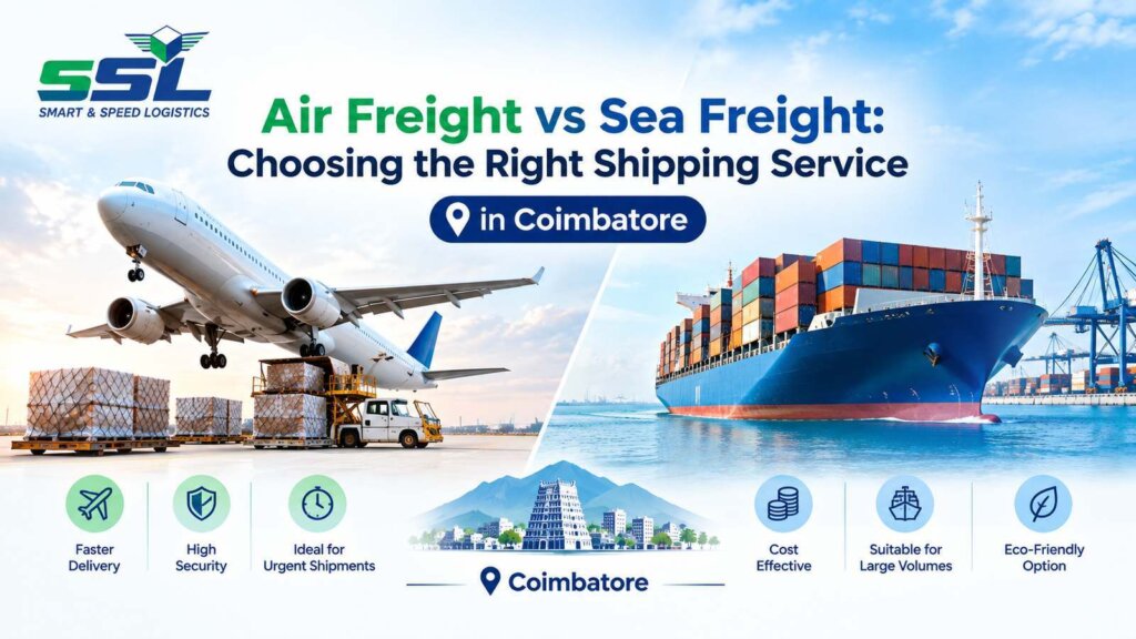 Air Freight, Sea Freight Choosing the Right Shipping Service in Coimbatore